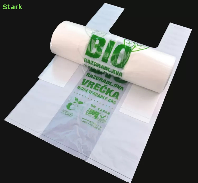 Biodegradable Shopping Bag,compostable T-shirt Bag,biodegradable T-shirt Bag on Roll